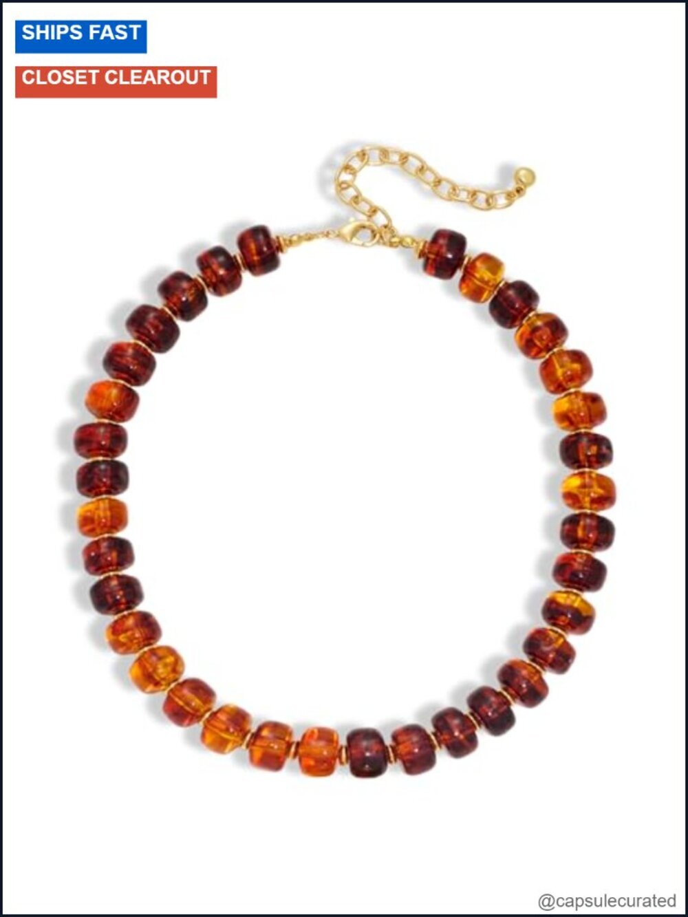 Resin Chunky Beaded Necklace for Women Minimalistic Modern Statement Jewelry